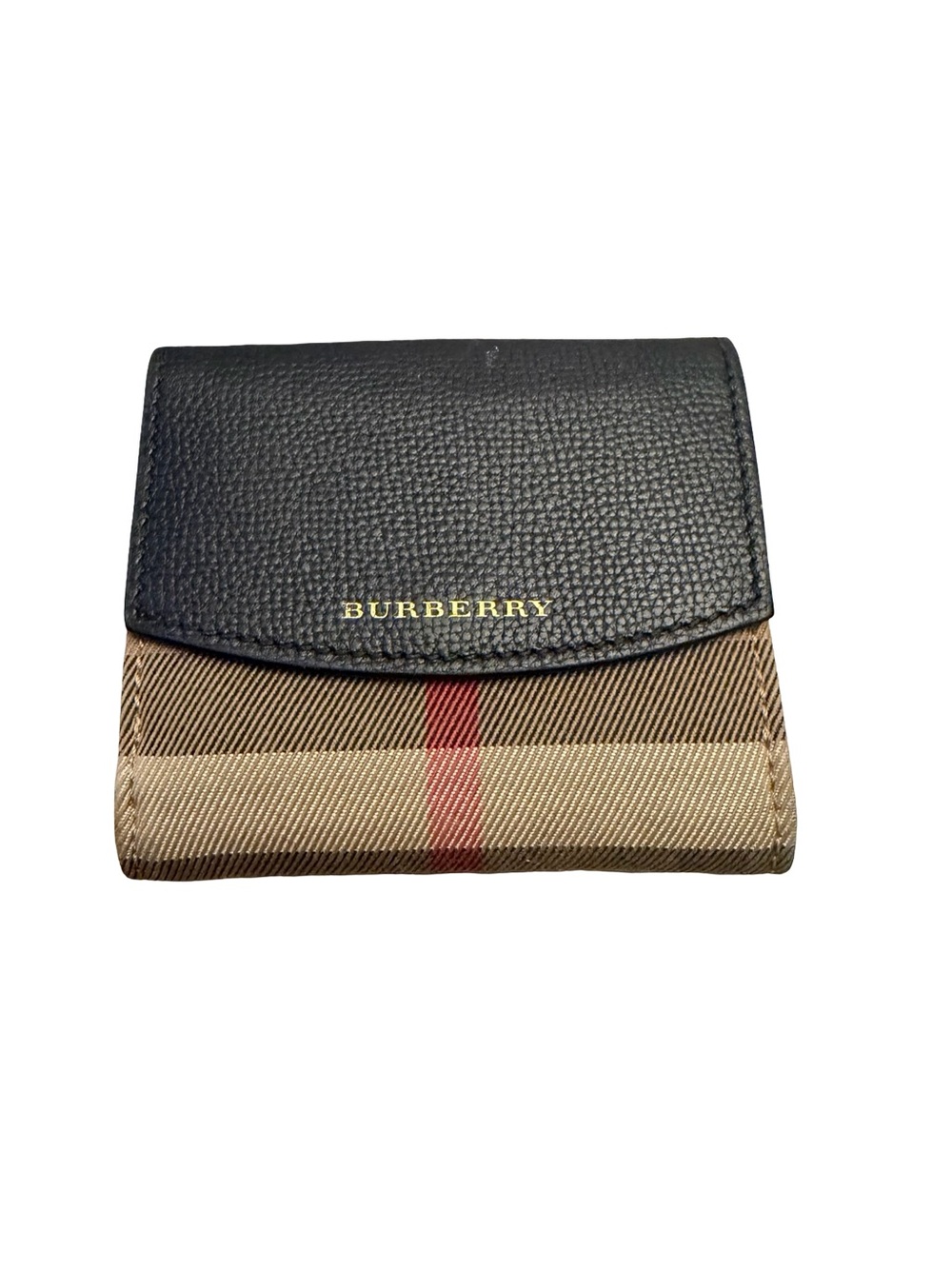 🔥Authentic Burberry Black & Beige Small Fold Wallet - Picture 11 of 12